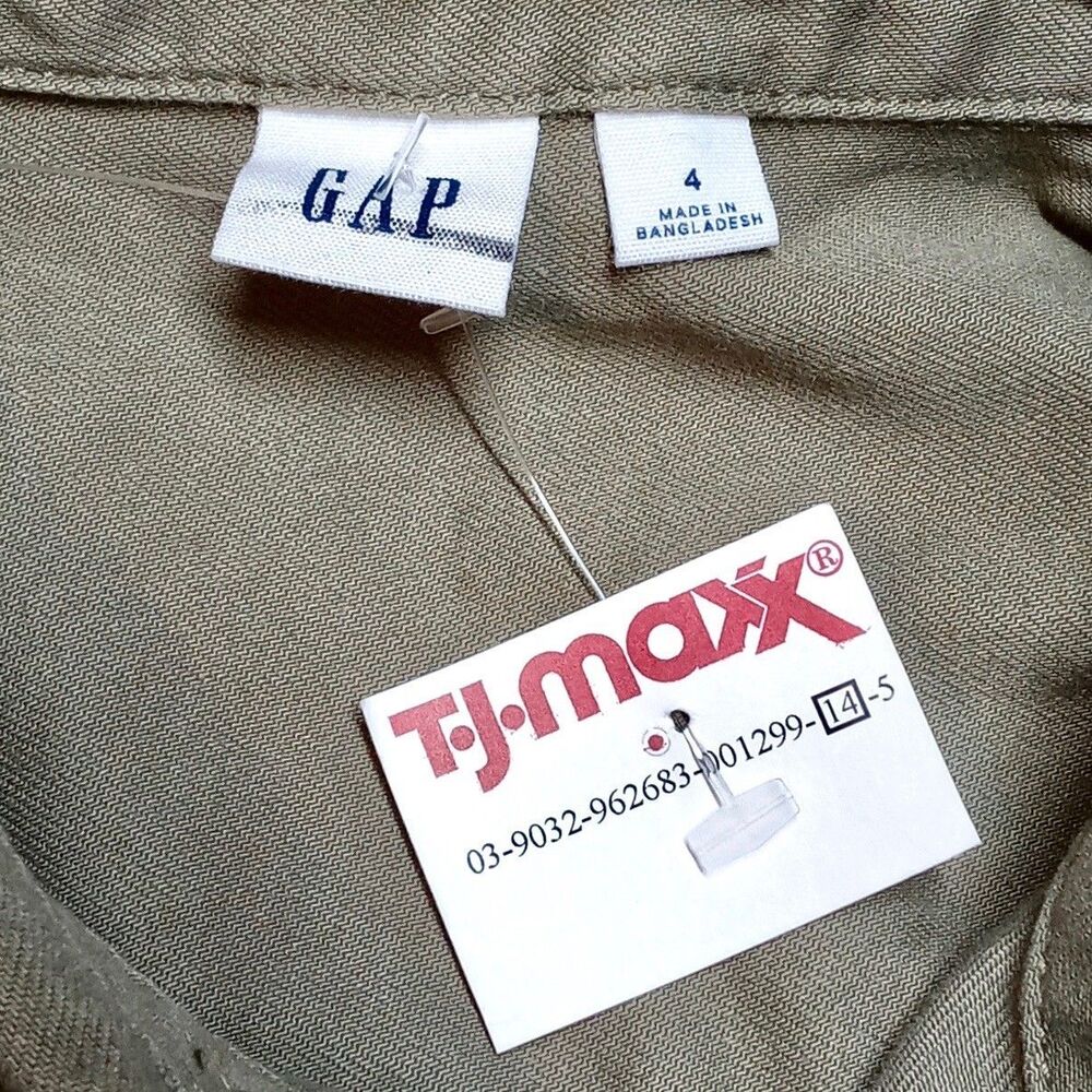 *READ* NWT GAP Jumpsuit Womens Size 4 Long Sleeve Utility Olive Coveralls - Picture 6 of 10